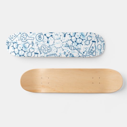 Chemie Wissenschaft Doodle Zeichne Skateboard (Horizontal)