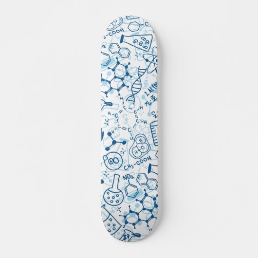 Chemie Wissenschaft Doodle Zeichne Skateboard (Vorne)