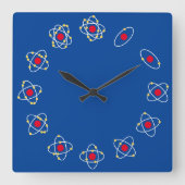 Chemie/Wissenschaft Quadratische Wanduhr (Vorderseite)