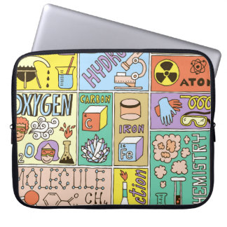 Chemie-Wissenschaft Vintage-Illustrations-Set Laptopschutzhülle