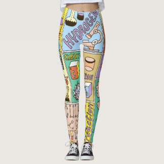 Chemie-Wissenschaft Vintage-Illustrations-Set Leggings