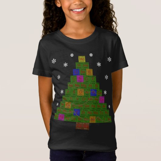 Chemie Wissenschaft Weihnachten Sweater Look T-Shirt (Vorderseite)