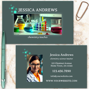 Chemie-Wissenschaftslehrer-Tutor-Foto Visitenkarte