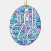 Chemie Word Cloud Keramik Ornament (Rechts)