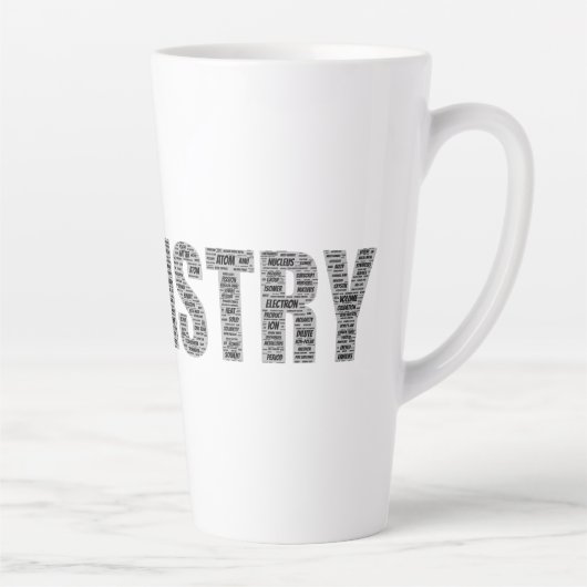 Chemie-Word-Cloud Milchtasse (Rechts)
