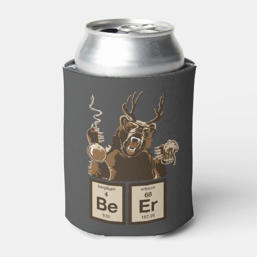 Chemiebär entdeckte Bier Dosenkühler (Kanne Vorderseite)