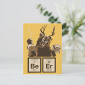 Chemiebär entdeckte Bier Postkarte (Stehend Vorderseite)