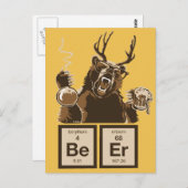 Chemiebär entdeckte Bier Postkarte (Vorne/Hinten)