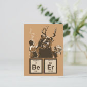 Chemiebär entdeckte Bier Postkarte (Stehend Vorderseite)