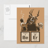Chemiebär entdeckte Bier Postkarte (Vorne/Hinten)