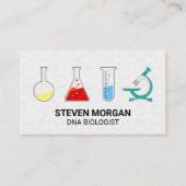 Chemiebeakers | Mikroskop Visitenkarte (Vorderseite)