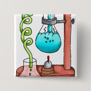 Chemieexperiment Button