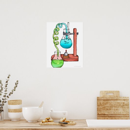 Chemieexperiment Poster (Küche)