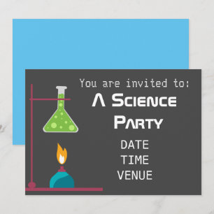 Chemieexperimente des Wissenschafts-Party Party Einladung
