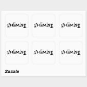 Chemiegeschenke Quadratischer Aufkleber (Blatt)