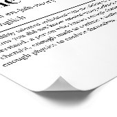 Chemieingenieur - Definition der "Funny Engineerin Poster (Ecke)