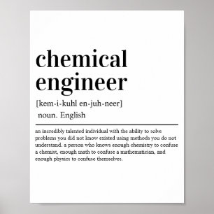 Chemieingenieur - Definition der "Funny Engineerin Poster