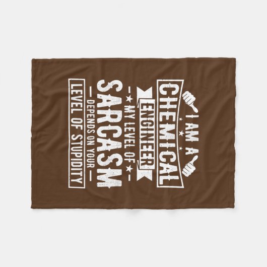 Chemieingenieur Funny Chemical Engineering Fleecedecke (Vorderseite (Horizontal))