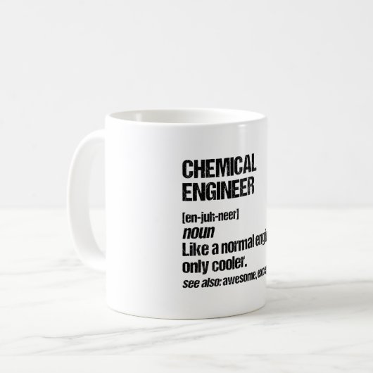 Chemieingenieur Funny Engineering Abschluss Kaffeetasse (Vorderseite Links)