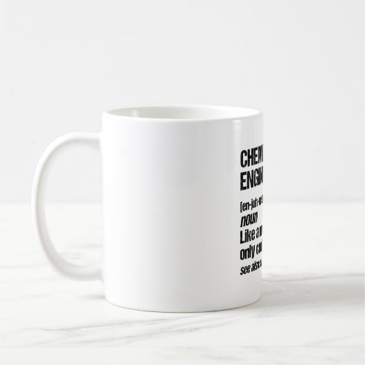 Chemieingenieur Funny Engineering Abschluss Kaffeetasse (Links)