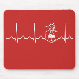 Chemieingenieur-Herzschlag Mousepad