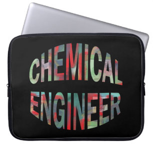 Chemieingenieur im hervortretenden Text Laptopschutzhülle