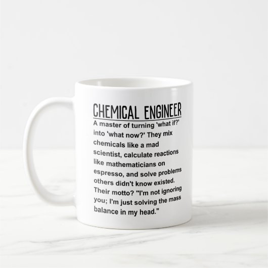 Chemieingenieur Kaffeetasse (Links)