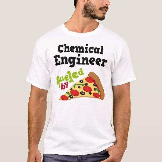 Chemieingenieur-(lustiges) Pizza-T-Shirt T-Shirt (Vorderseite)