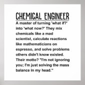 Chemieingenieur Poster (Vorne)