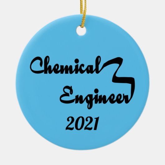 Chemieingenieur Ribbon Keramik Ornament (Vorne)