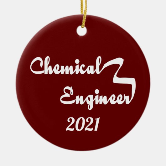 Chemieingenieur Ribbon Keramik Ornament (Vorne)