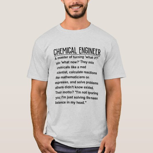 Chemieingenieur T-Shirt (Vorderseite)