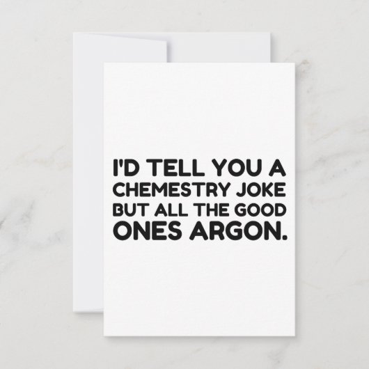ChemieJoke Dankeskarte (Vorderseite)