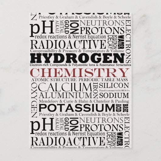 Chemiekarte Postkarte (Vorderseite)