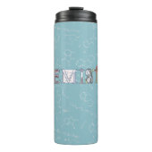 Chemiekartografie und Typografie blau Thermosbecher (Vorderseite)