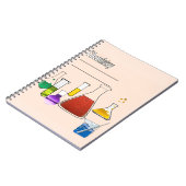 Chemiekonzept Notizblock (Linke Seite)