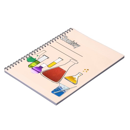 Chemiekonzept Notizblock (Linke Seite)