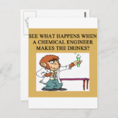 Chemiekonzept Postkarte (Vorne/Hinten)