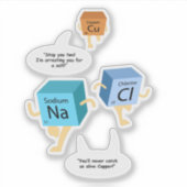 Chemielehrer Birthday Gag Science Geek Aufkleber (Vorderseite)