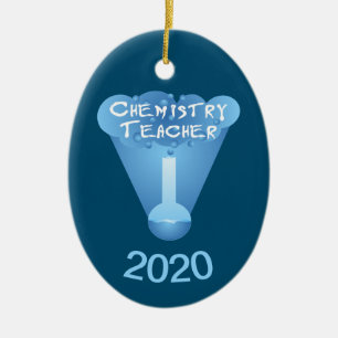 Chemielehrer Cloud Keramik Ornament