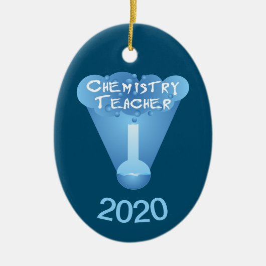 Chemielehrer Cloud Keramik Ornament (Vorne)