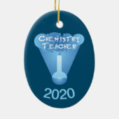 Chemielehrer Cloud Keramik Ornament (Hinten)