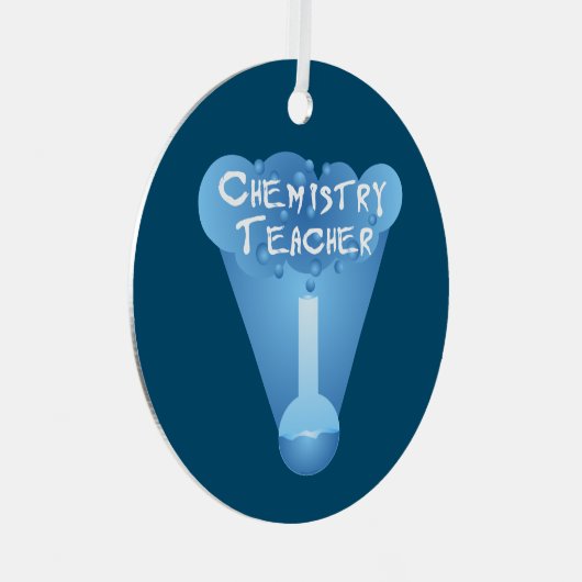 Chemielehrer Cloud Ornament Aus Metall (Vorderseite Rechts)