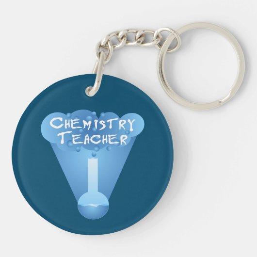 Chemielehrer Cloud Schlüsselanhänger (Rückseite)