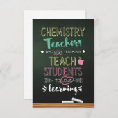 Chemielehrer, die Liebe unterrichten Dankeskarte (Vorne/Hinten)