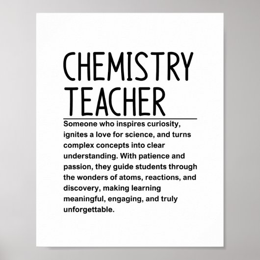 Chemielehrer Poster (Vorne)