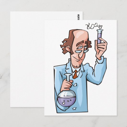 Chemielehrer Postkarte (Vorne/Hinten)