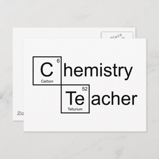 Chemielehrer Postkarte (Vorne/Hinten)
