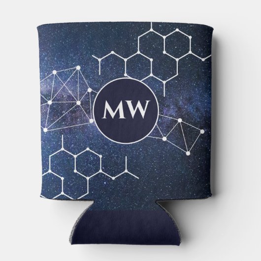 Chemielehrer Science Geek Monogram Dosenkühler (Rückseite)