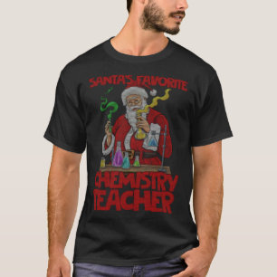 Chemielehrer Weihnachtsmann Laborarbeit Hässlich C T-Shirt